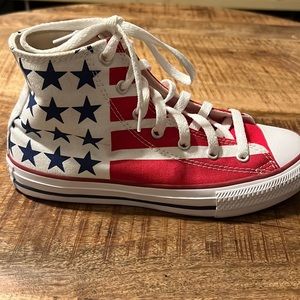 Converse High Top Canvas American Flag Sneaker Junior